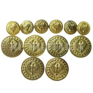 LOTE DE BOTÕES DOURADOS ANTIGOS DA FAB