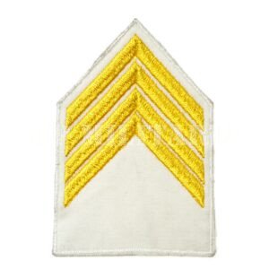 DIVISA DE ALUNO 2º SARGENTO DO COLÉGIO, BRANCO E DOURADO MILITAR DO EXÉRCITO