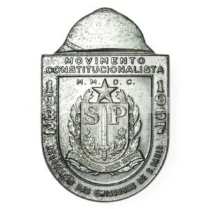 BADGE / DISTINTIVO DA ASSOCIAÇÃO DAS EMISSORAS DE SÃO PAULO – REVOLUÇÃO DE 1932
