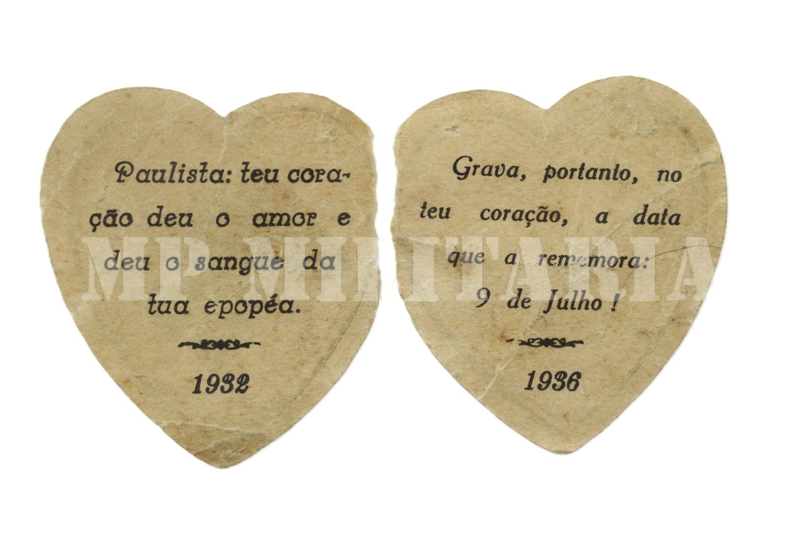 PEQUENO CARTÃO 9 DE JULHO DOS 4 ANOS DA REVOLUUÇÃO DE 1932 - Imagem 3