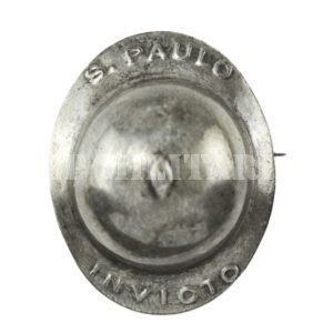PIN DE CAPACETE SÃO PAULO INVICTO • PRATEADO – REVOLUÇÃO DE 1932