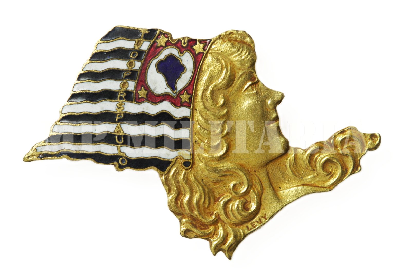 RARISSÍMO PIN DA PAULISTINHA • TUDO POR SÃO PAULO, MÓDULO MAIOR – REVOLUÇÃO DE 1932 - Imagem 2