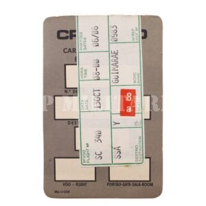 TICKET / BILHETE DE EMBARQUE DA CRUZEIRO