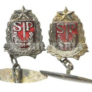 RARO PAR ABOTOADURAS DO BRASÃO DE SÃO PAULO ESMALTADO – REVOLUÇÃO DE 1932