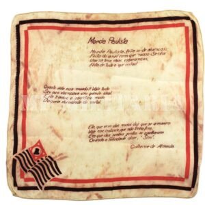 RARO LENÇO COM O POEMA: MOEDA PAULISTA – REVOLUÇÃO DE 1932