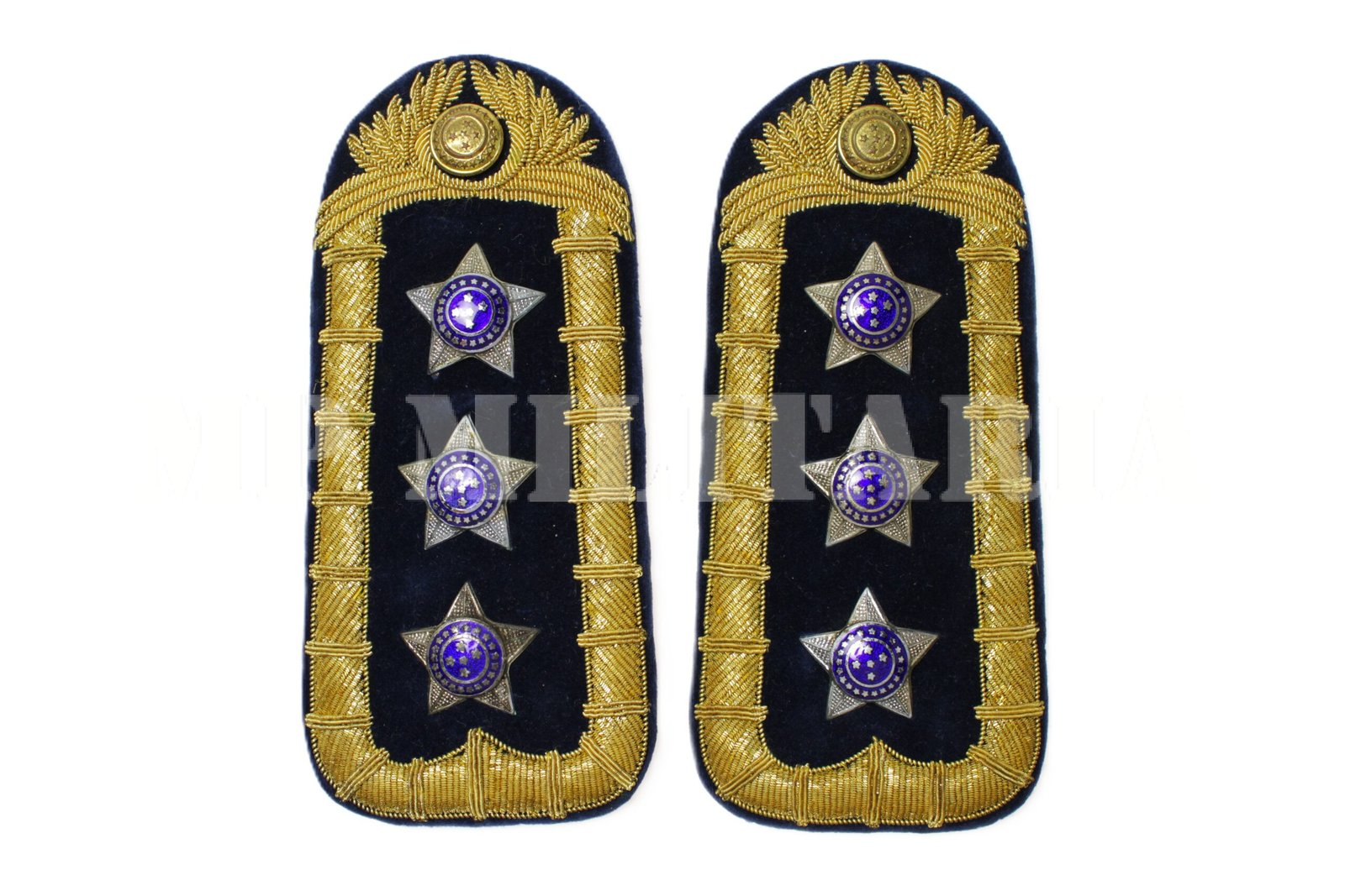 PAR DE PLATINAS DE GALA DE CAPITÃO DO EXÉRCITO BRASILEIRO – ANOS 70