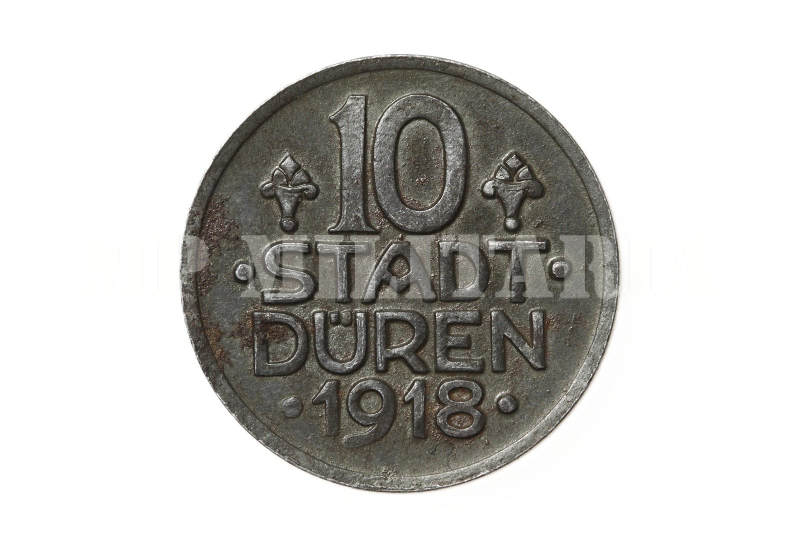 MOEDA NOTGELD DE 10 PFENNIG, DE DÜREN ALEMANHA – I GUERRA - Imagem 2