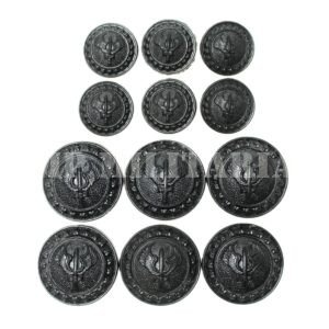 LOTE DE BOTÕES PRETOS ANTIGOS DA FAB – ANOS 40 / 50