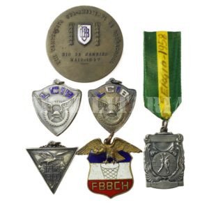 LOTE DE MEDALHAS DE ESPORTE, BASQUETEBOL – ANOS 30 / 40