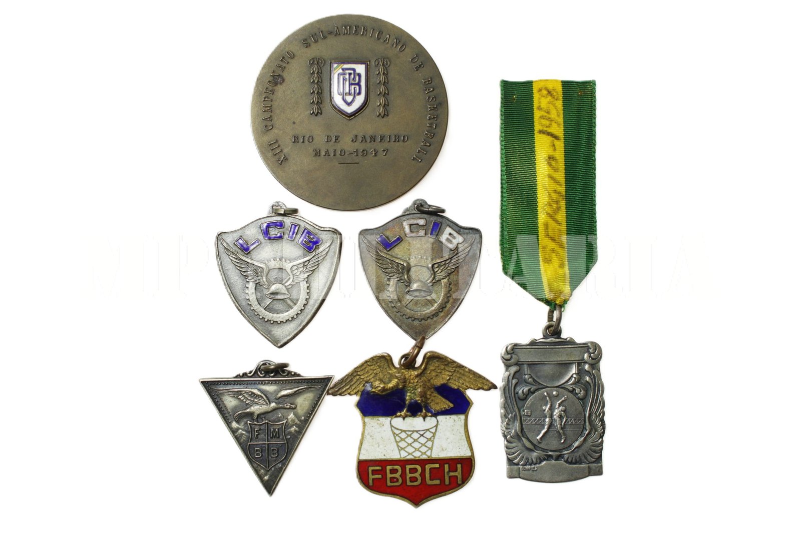 LOTE DE MEDALHAS DE ESPORTE, BASQUETEBOL – ANOS 30 / 40