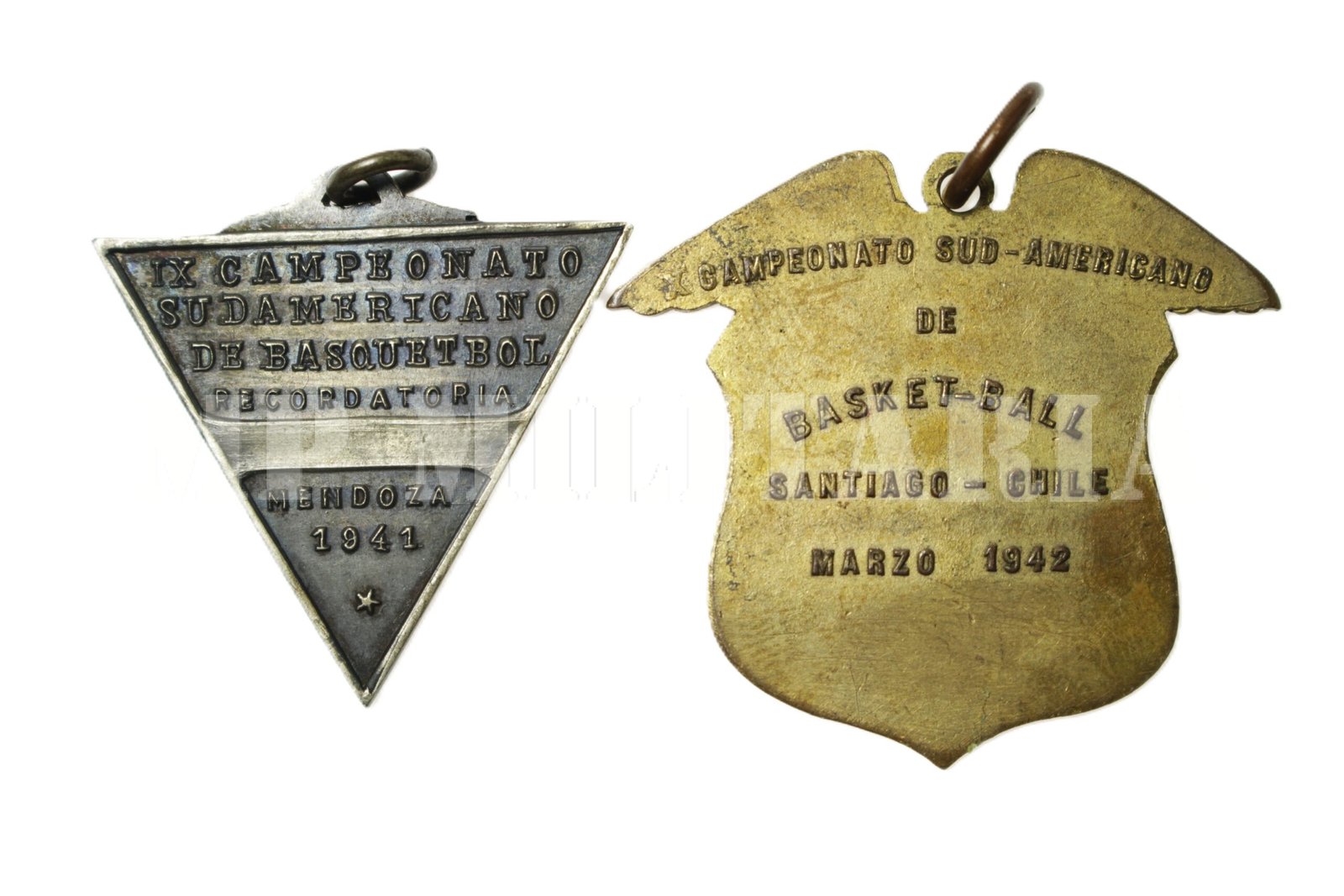LOTE DE MEDALHAS DE ESPORTE, BASQUETEBOL – ANOS 30 / 40 - Imagem 7