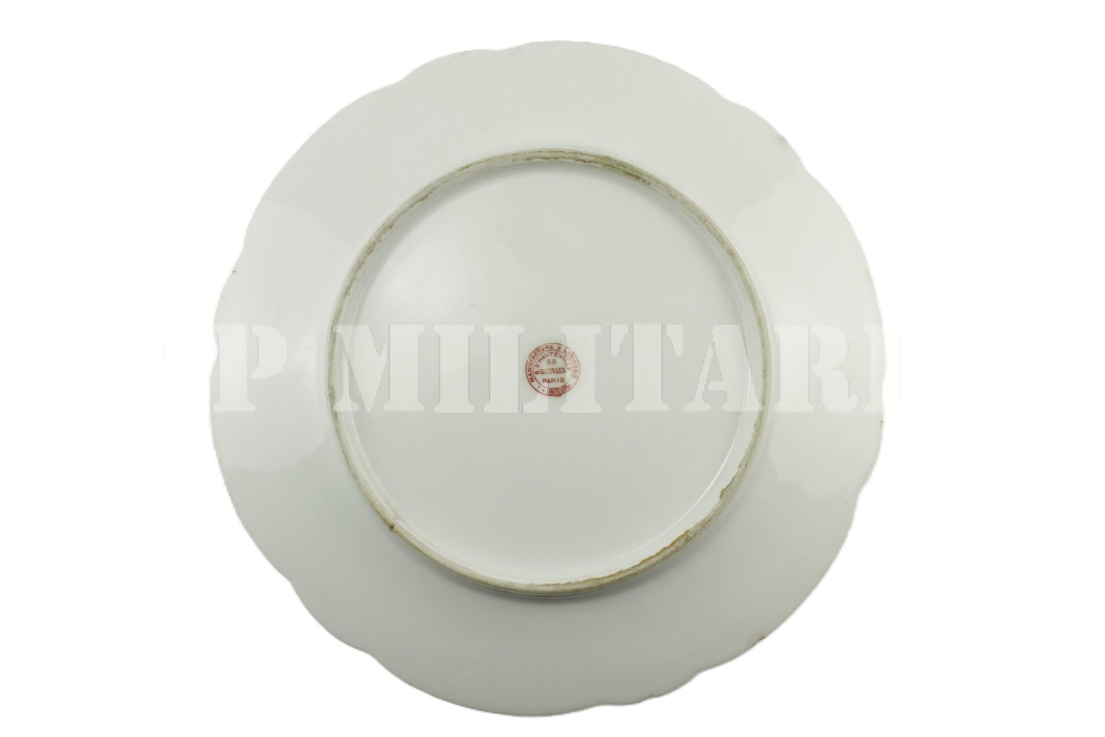 PRATO DE PORCELANA COM MONOGRAMA DA ARISTOCRACIA IMPÉRIO BRASILEIRO – BARÃO - Imagem 3