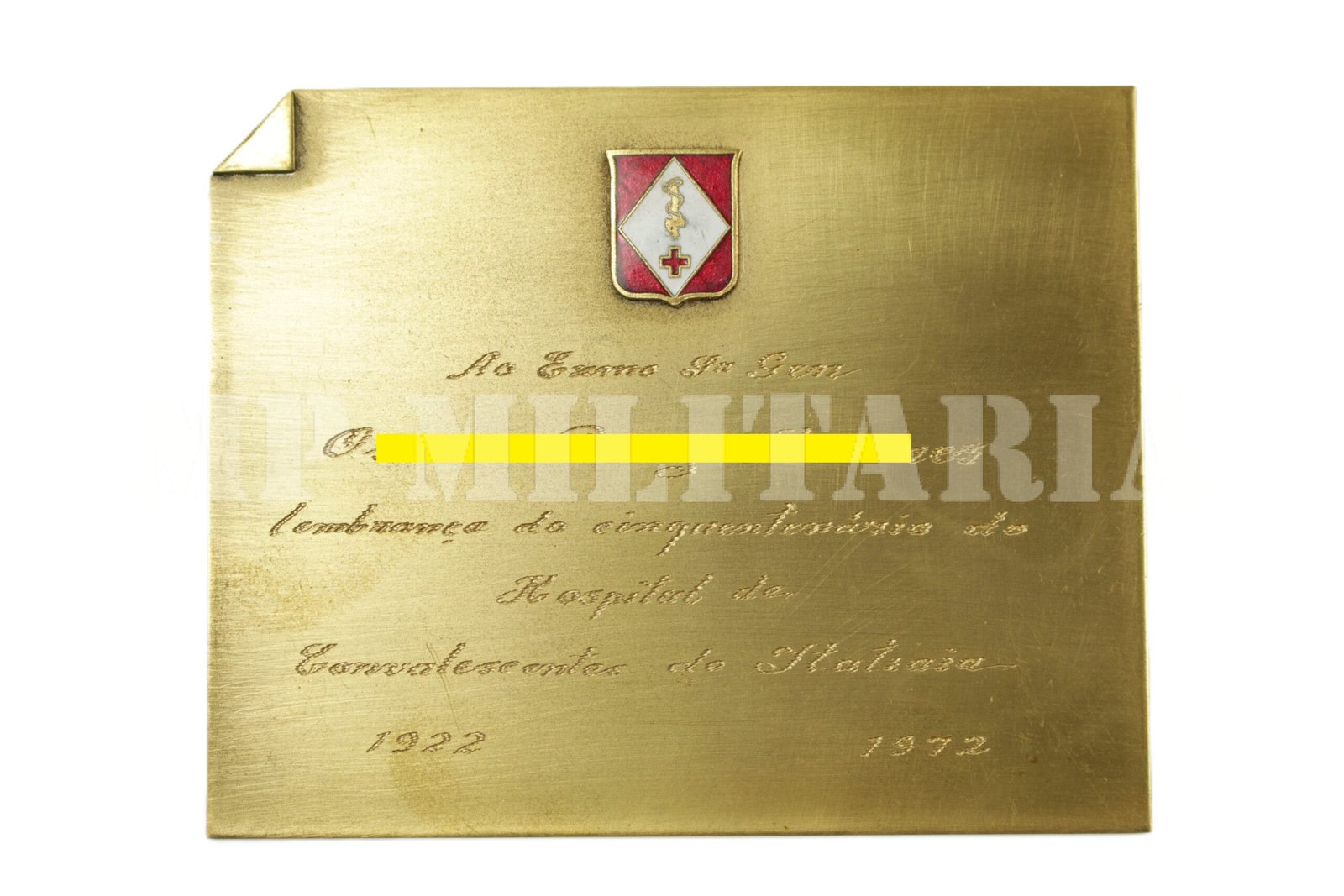 CONJUNTO DE PLACAS DE HOMENAGEM DE GENERAL MÉDICO DO EXÉRCITO BRASILEIRO – ANOS 70 - Imagem 2