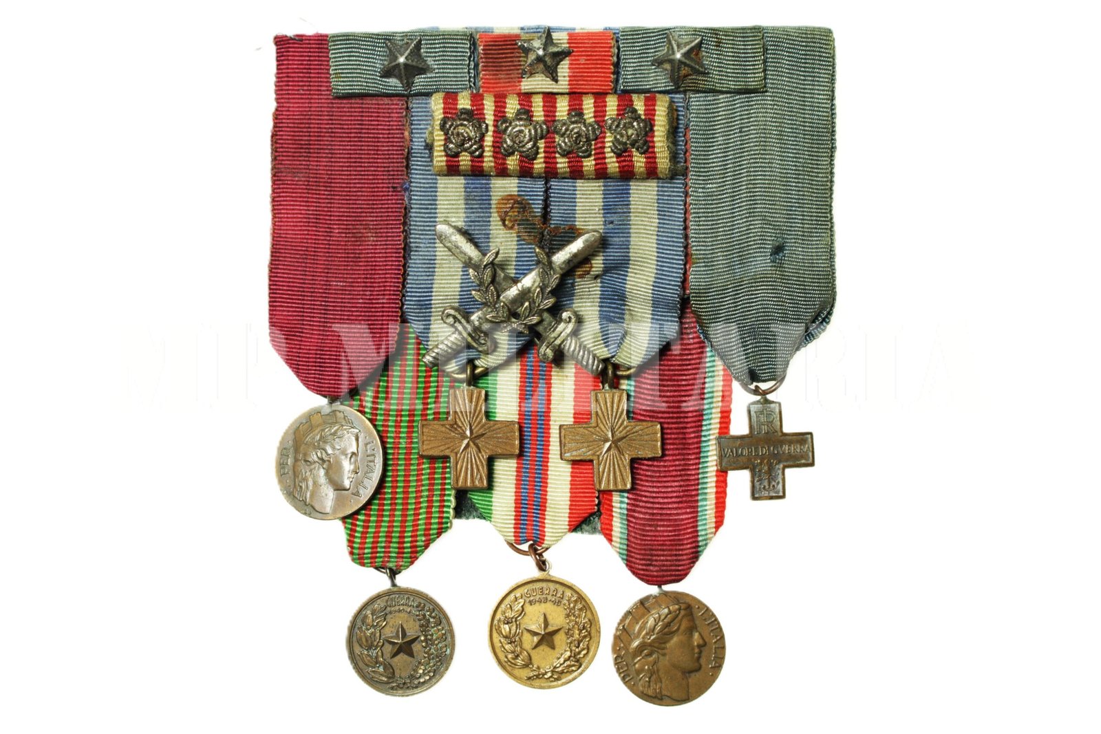 BARRETE DE MEDALHAS DE VOLUNTÁRIO ITALIANO - II GUERRA MUNDIAL
