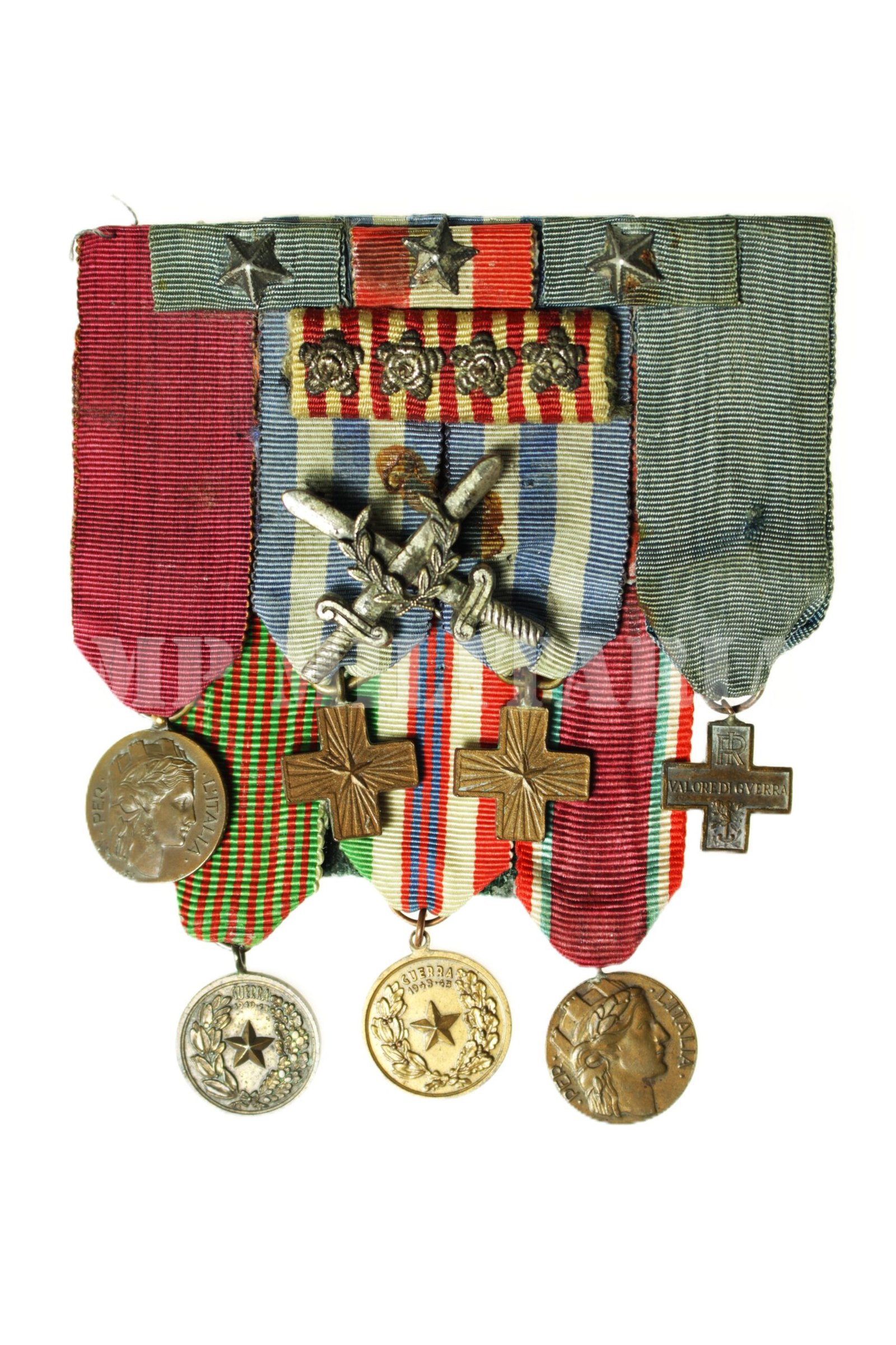 BARRETE DE MEDALHAS DE VOLUNTÁRIO ITALIANO - II GUERRA MUNDIAL - Imagem 2