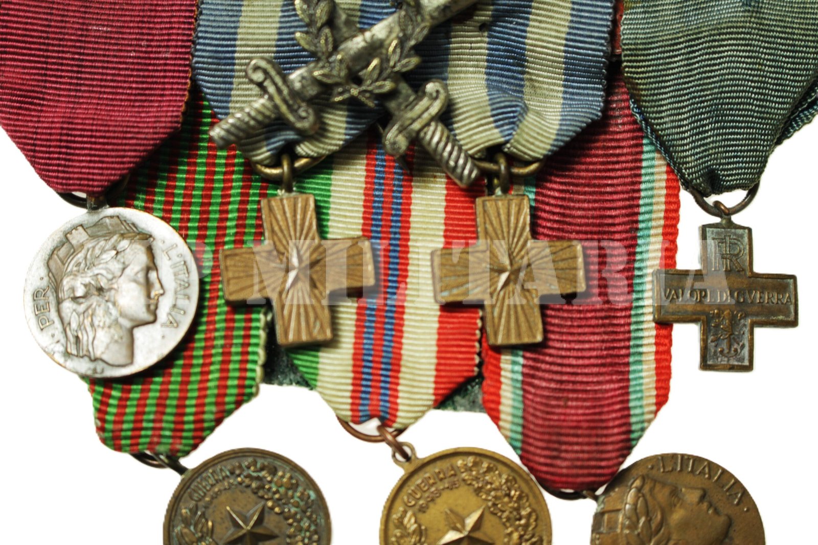 BARRETE DE MEDALHAS DE VOLUNTÁRIO ITALIANO - II GUERRA MUNDIAL - Imagem 6