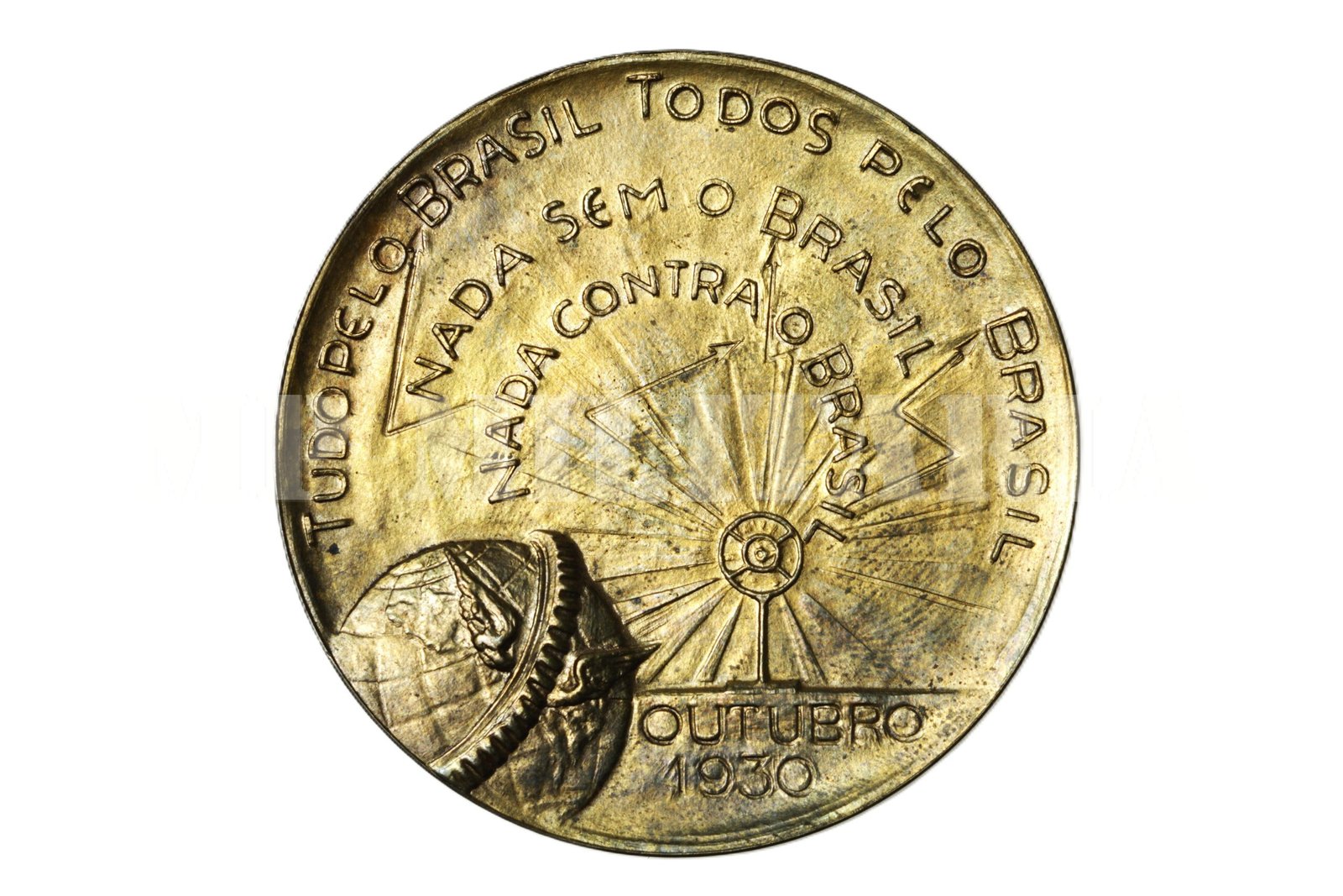 MEDALHA OFICIAL DA REVOLUÇÃO DE 1930 COM ENCARTE - Imagem 5
