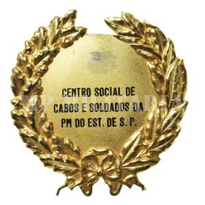 PLAQUETE DO CENTRO SOCIAL DE CABOS E SOLDADOS DA POLÍCIA MILITAR DE SÃO PAULO
