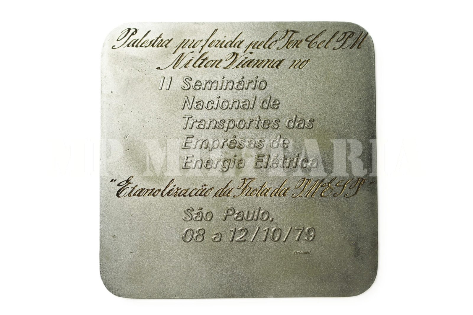 MEDALHA DA CESP, ETANOLIZAÇÃO DA FROTA DA POLÍCIA MILITAR DE SÃO PAULO – 1979 - Imagem 2