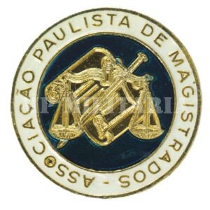 PIN DA ASSOCIAÇÃO PAULISTA DE MAGISTRADOS – BRANCO, AZUL E DOURADO