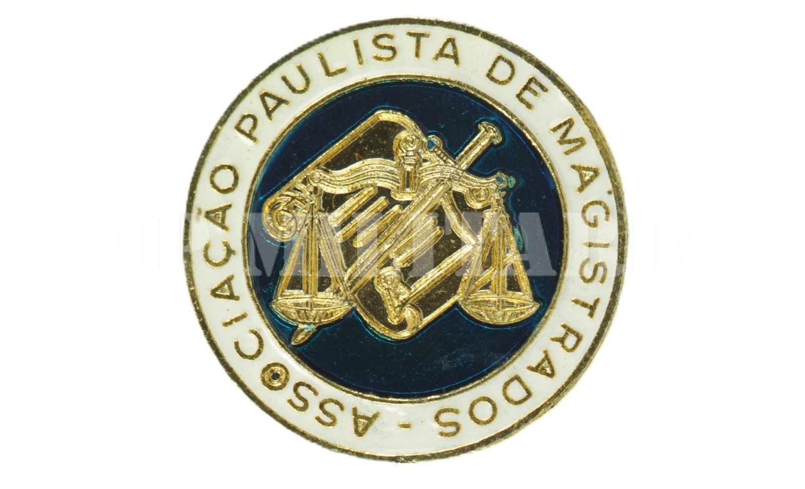 PIN DA ASSOCIAÇÃO PAULISTA DE MAGISTRADOS – BRANCO, AZUL E DOURADO
