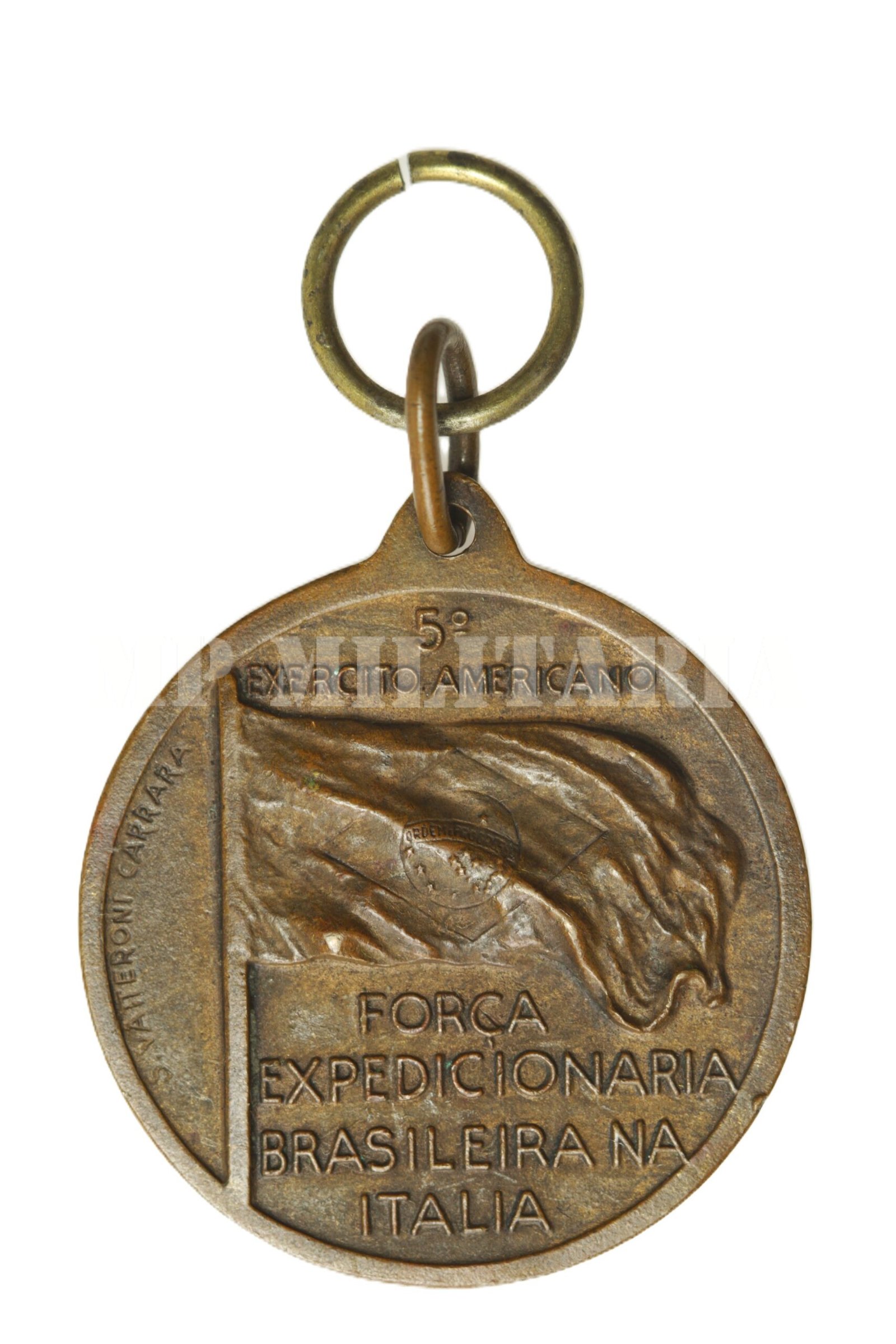 MEDALHA DA FEB FEITA NA ITÁLIA PELA LIBERDADE DO MUNDO – II GUERRA - Imagem 6
