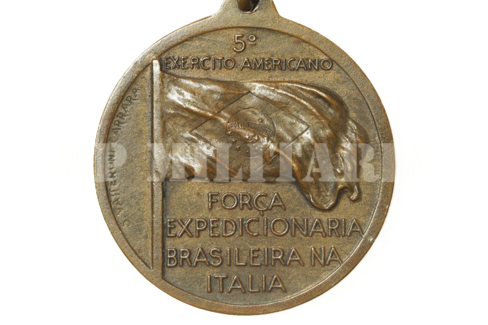 MEDALHA DA FEB FEITA NA ITÁLIA PELA LIBERDADE DO MUNDO – II GUERRA - Imagem 4