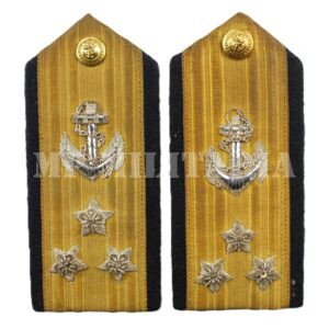 ANTIGO PAR DE PLATINAS DE VICE-ALMIRANTE DA MARINHA BRASILEIRA