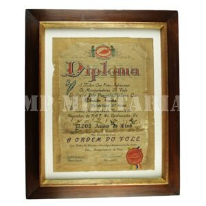 DIPLOMA DA FRATERNIDADE DO FOLE ∙ ORDEM DO FOLE – II GUERRA