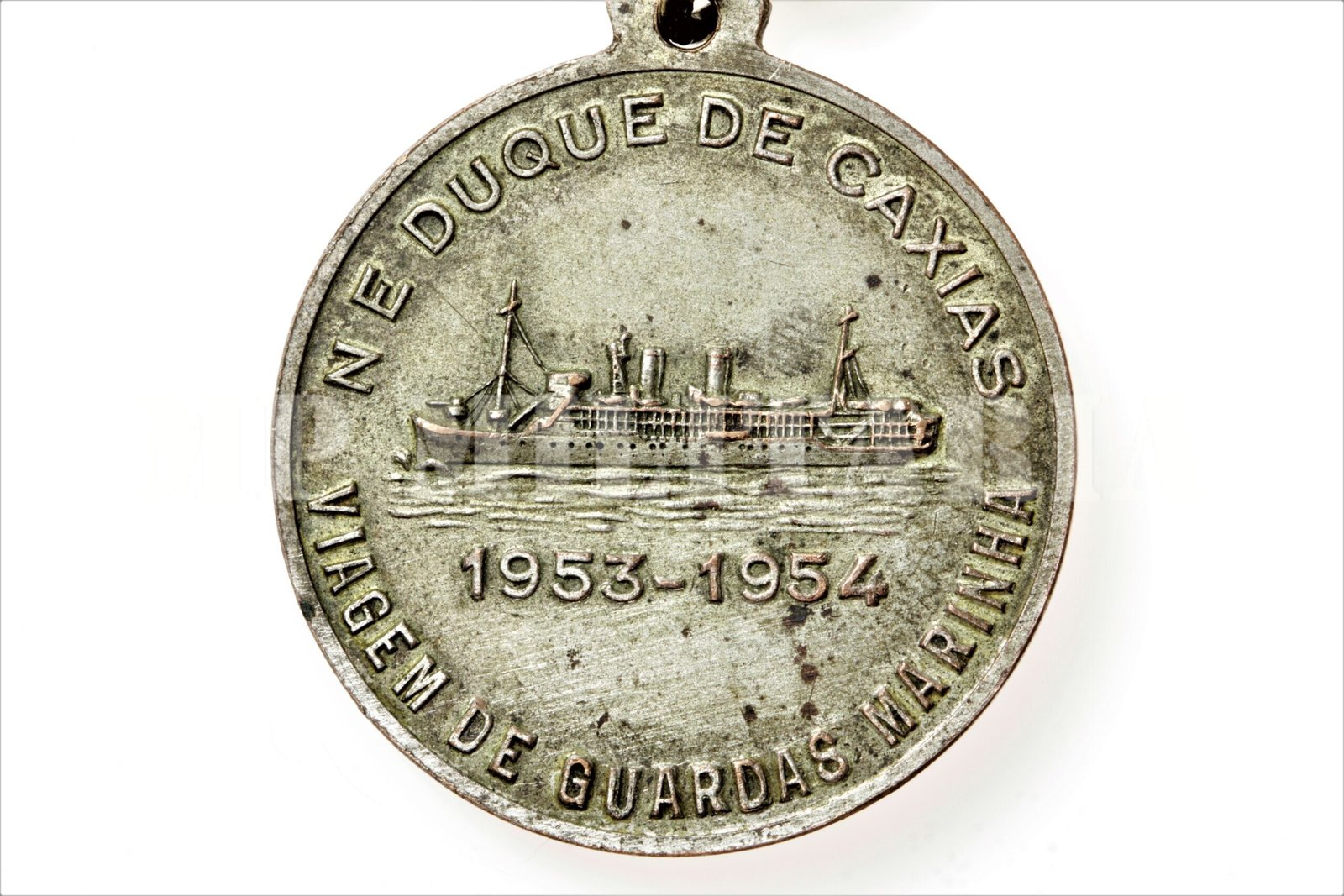 MEDALHA DA VIAGEM DE INSTRUÇÃO NTr/NE/NAux DUQUE DE CAXIAS ∙ MARINHA DO BRASIL – 1954 - Imagem 4