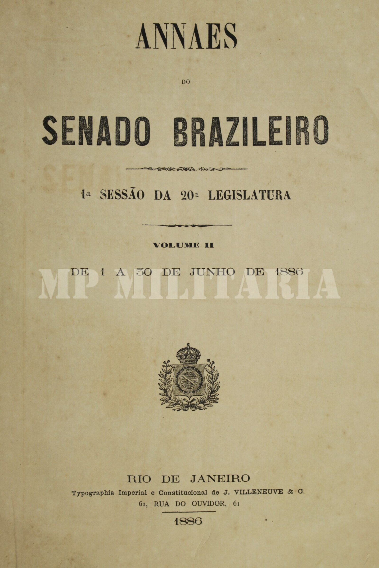 ANAIS DO SENADO DO IMPÉRIO BRASILEIRO – 1886 - Imagem 5
