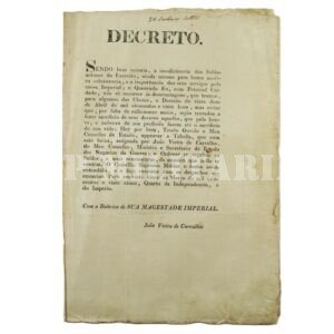 DECRETO DE DOM PEDRO I • REGULAÇÃO DE SOLDOS DOS MILITARES – ANO 1825