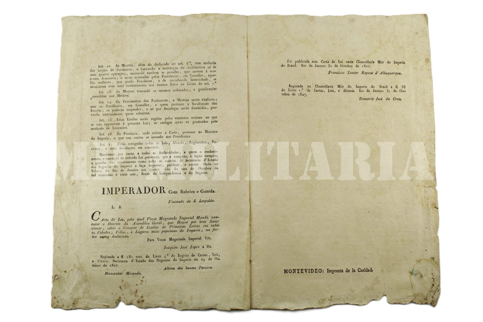 DECRETO DE DOM PEDRO I • CRIAÇÃO DE ESCOLAS DE PRIMEIRAS LETRAS – ANO 1827 - Imagem 5