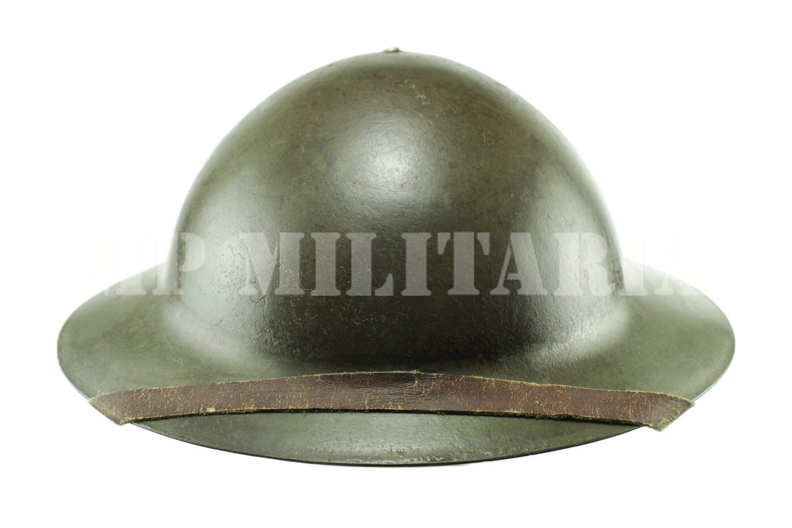 CAPACETE DE AÇO PAULISTA COMPLETO – MODELO INGLÊS – REVOLUÇÃO DE 1932 - Imagem 2