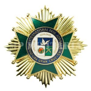 PLACA / MEDALHA DA ORDEM INTERNACIONAL DOS JORNALISTAS - GRAU GRÃ-CRUZ