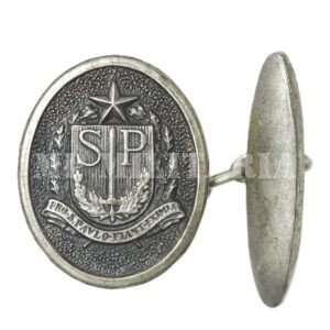 RARA ABOTOADURA BRASÃO DE SÃO PAULO, OVAL – REVOLUÇÃO DE 1932