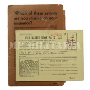 CADERNETA / LIVRO DE RACIONAMENTO DE GUERRA AMERICANO • WAR RATION BOOK Nº 3 – II GUERRA
