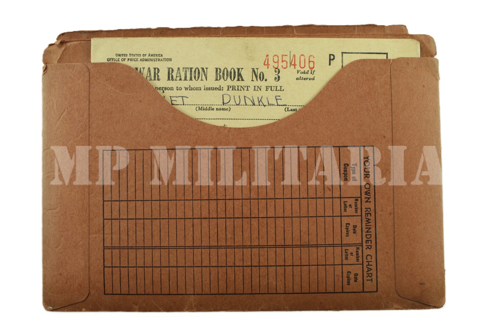 CADERNETA / LIVRO DE RACIONAMENTO DE GUERRA AMERICANO • WAR RATION BOOK Nº 3 – II GUERRA - Imagem 10