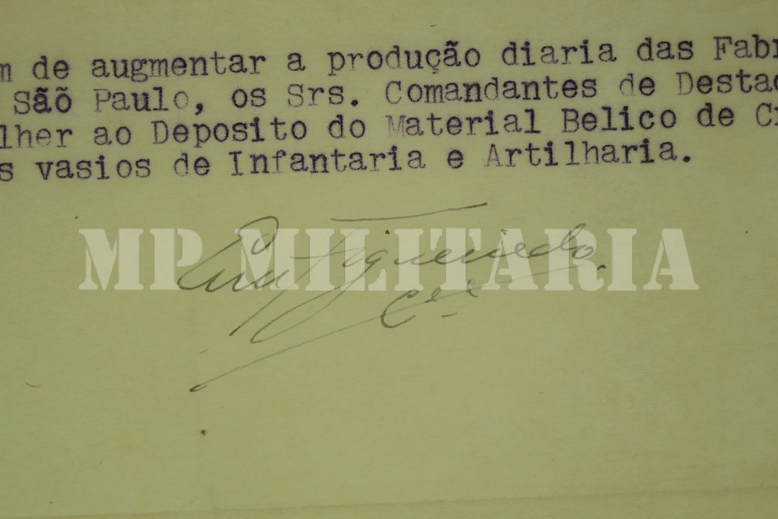 RARO DOCUMENTO ASSINADO PELO CORONEL EUCLIDES FIGUEIREDO – REVOLUÇÃO DE 1932 - Imagem 3