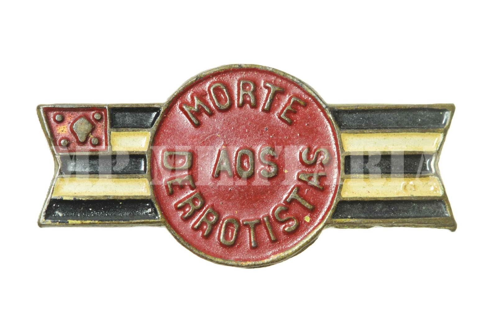 RARISSIMO PIN “MORTE AOS DERROTISTAS” – REVOLUÇÃO DE 1932 - Imagem 2