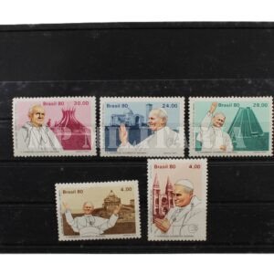 SÉRIE COMPLETA DE SELOS DA VISITA DO PAPA JOÃO PAULO II – 1980