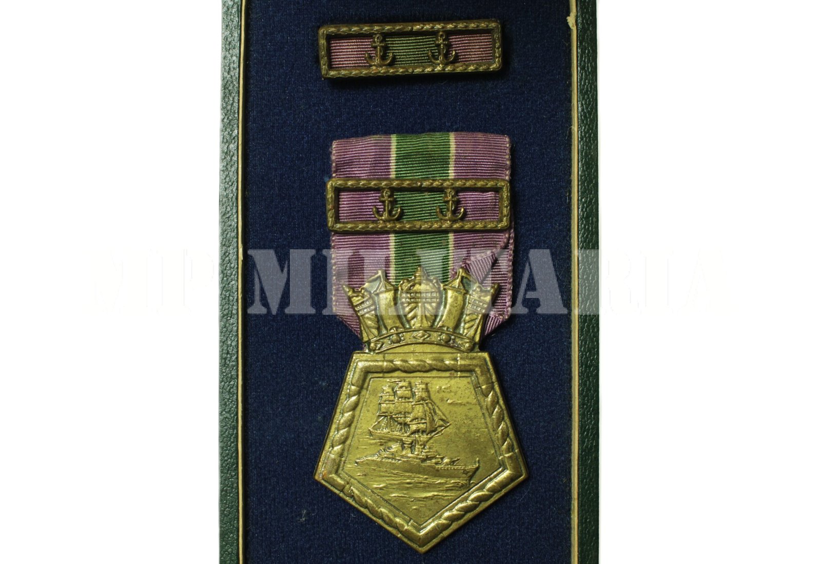 MEDALHA DO MÉRITO MARINHEIRO COM BARRETA • 2 ANCORAS NA CAIXA – MARINHA DO BRASIL