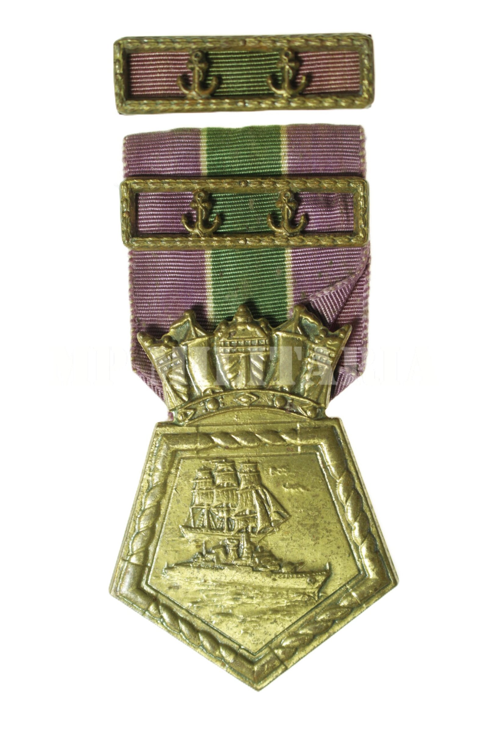 MEDALHA DO MÉRITO MARINHEIRO COM BARRETA • 2 ANCORAS NA CAIXA – MARINHA DO BRASIL - Imagem 3