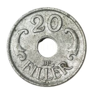 MOEDA DE 20 FILLER – HUNGRIA 1941 – 2ª GUERRA