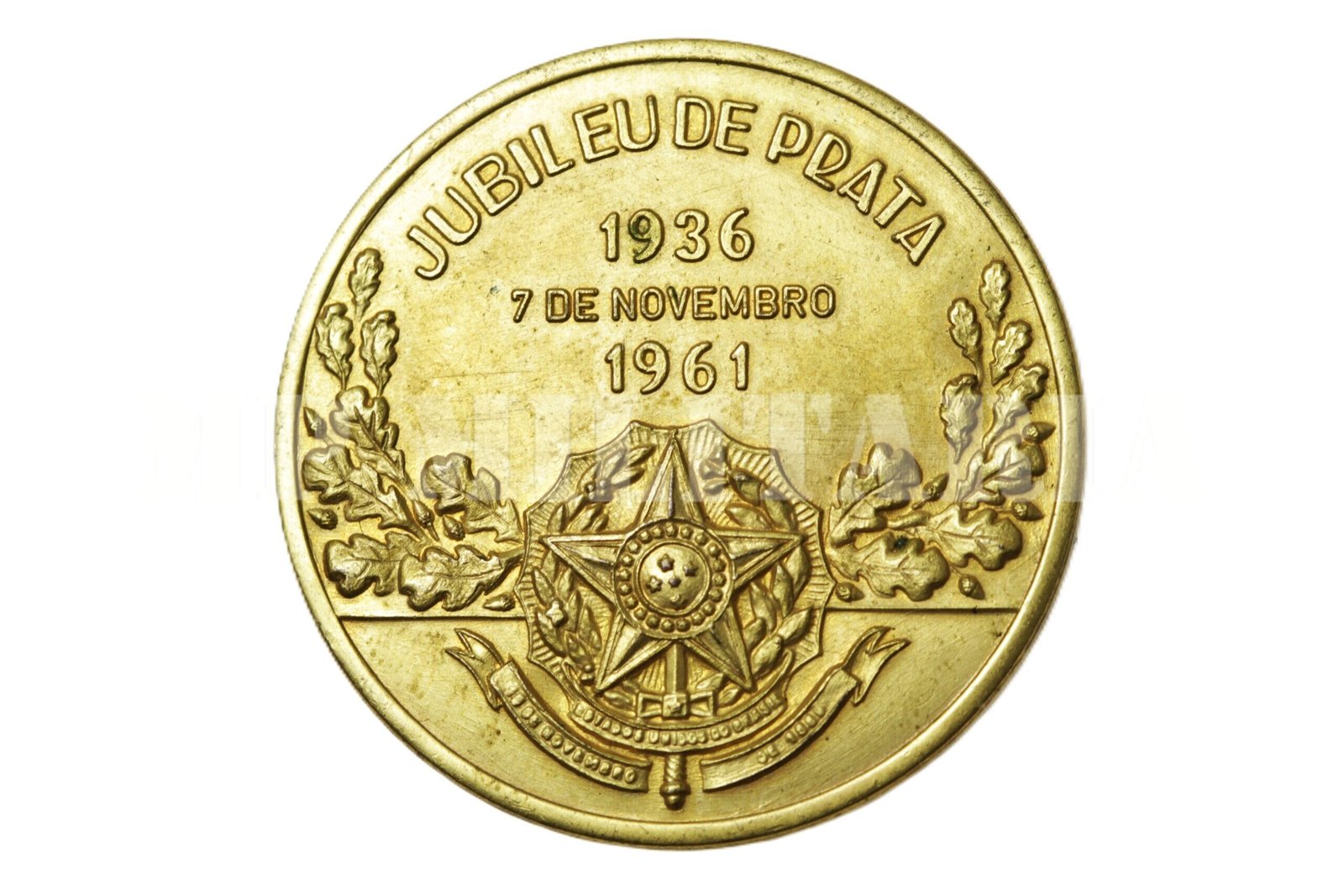 MEDALHA DO “JUBILEU DE PRATA DO INSTITUTO DE GEOGRAFIA E HISTÓRIA MILITAR DO BRASIL” – 1961 - Imagem 2