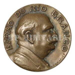 MEDALHA HOMENAGEM AO BARÃO DO RIO BRANCO – MÓDULO MENOR • GIRARDET – 1910