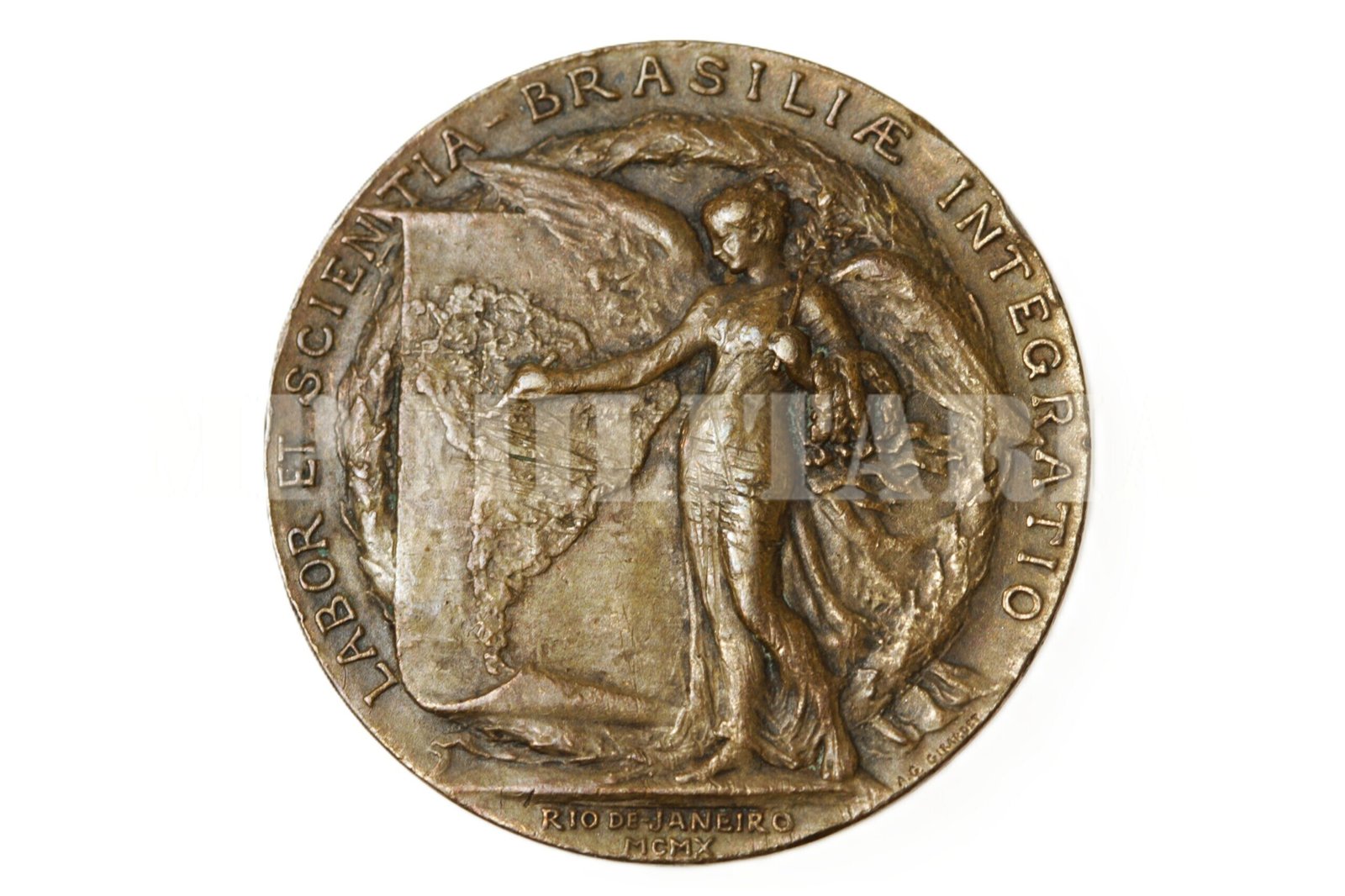 MEDALHA HOMENAGEM AO BARÃO DO RIO BRANCO – MÓDULO MENOR • GIRARDET – 1910 - Imagem 2