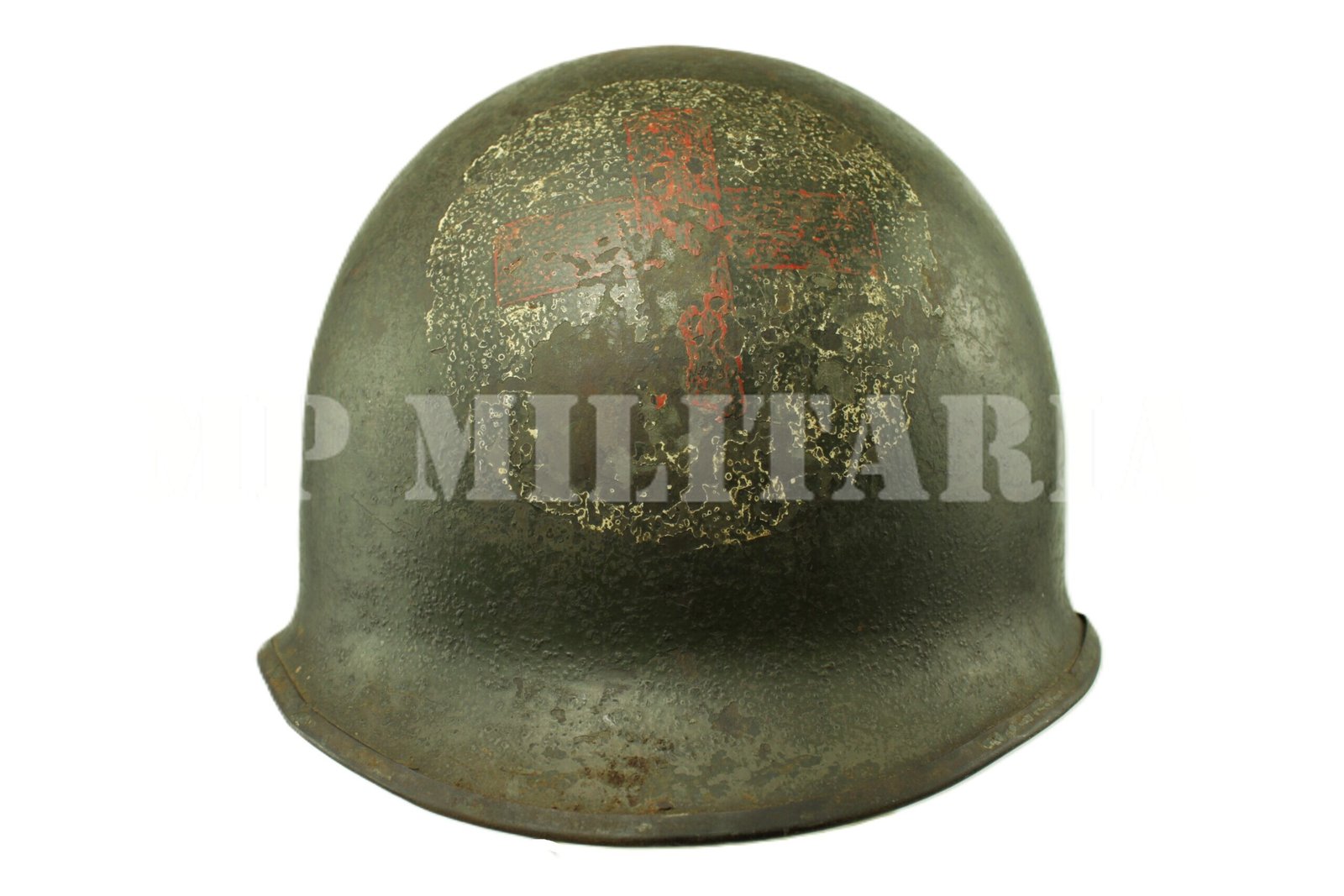 CAPACETE DE AÇO M1 DE PADIOLEIRO / MÉDICO