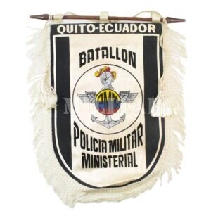 FLÂMULA DO BATALHÃO DE POLÍCIA MILITAR MINISTERAL DE QUITO, ECUADOR