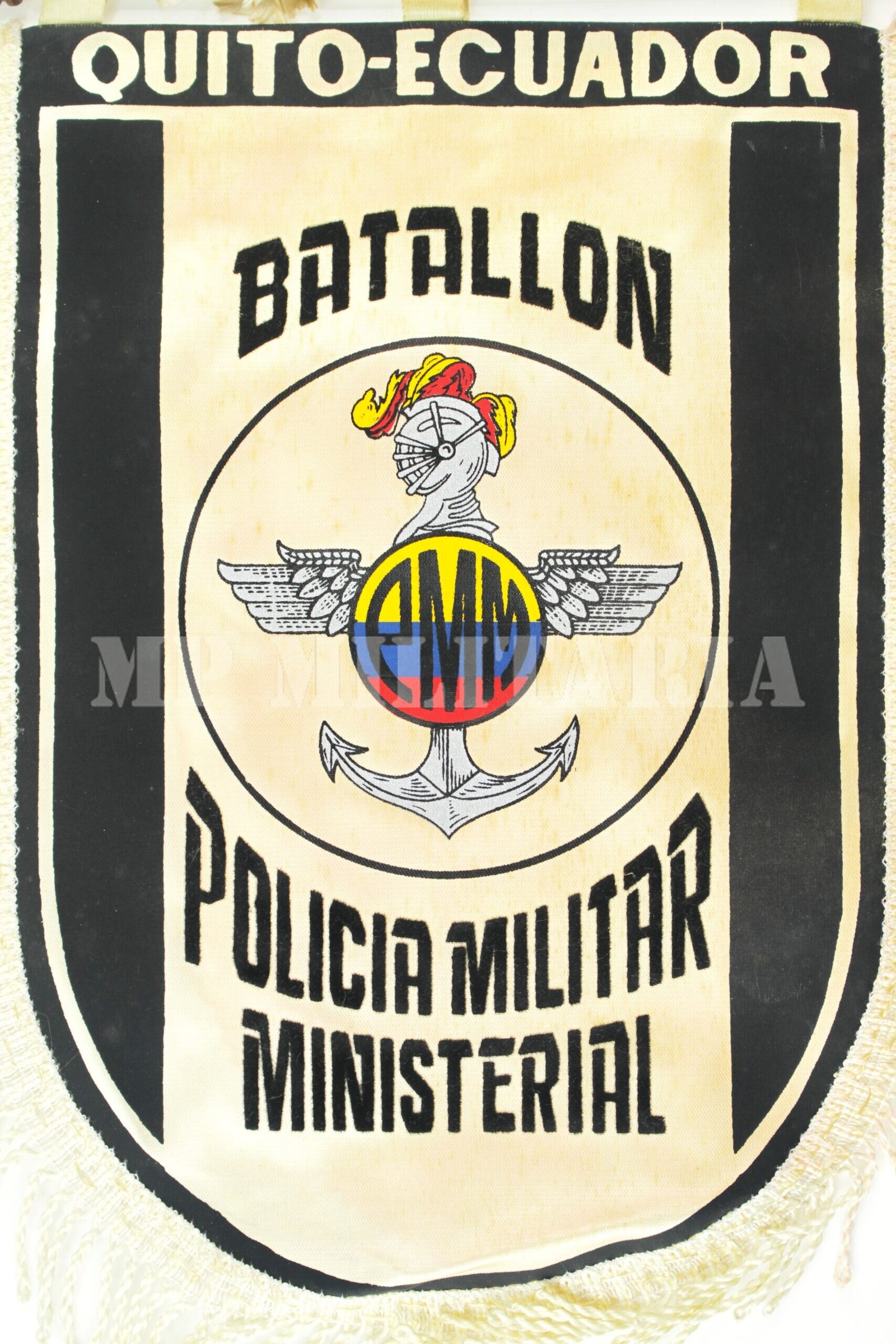 FLÂMULA DO BATALHÃO DE POLÍCIA MILITAR MINISTERAL DE QUITO, ECUADOR - Imagem 2